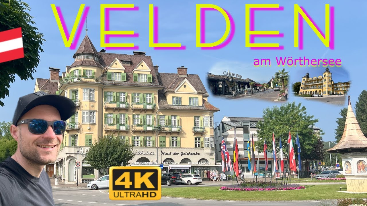 Velden Walk Tour,  AUSTRIA City Walking Tour 4K POV, Velden am Wörthersee
