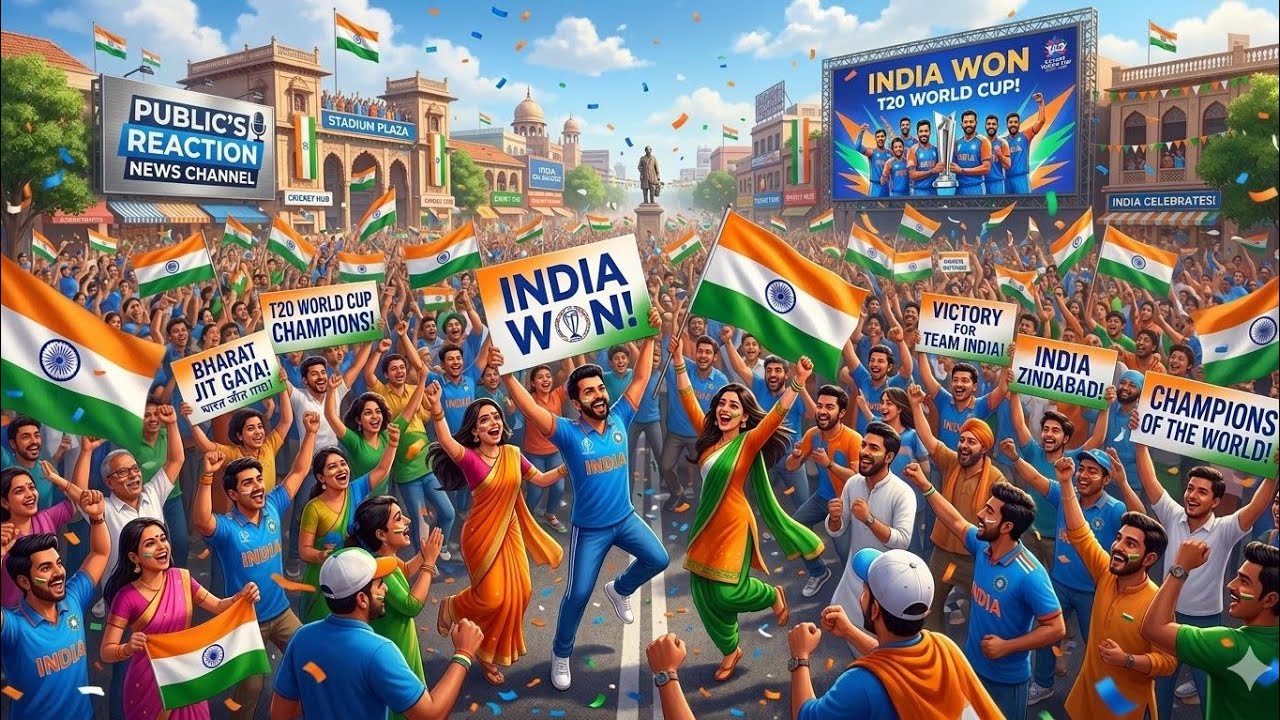 T-20 वर्ल्ड कप में भारत की बड़ी जीत के बाद जनता में उत्साह