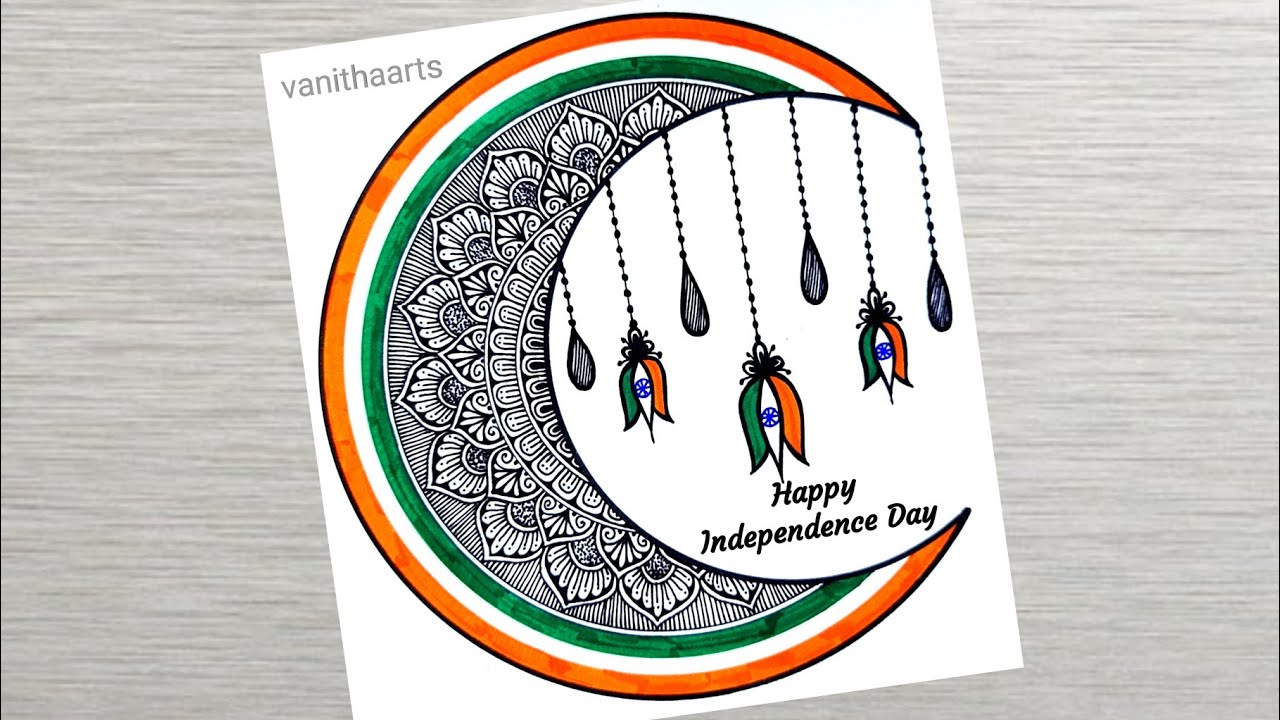Happy Independence Day Mandala Art | how to draw mandala for beginners | Independence Day Drawing