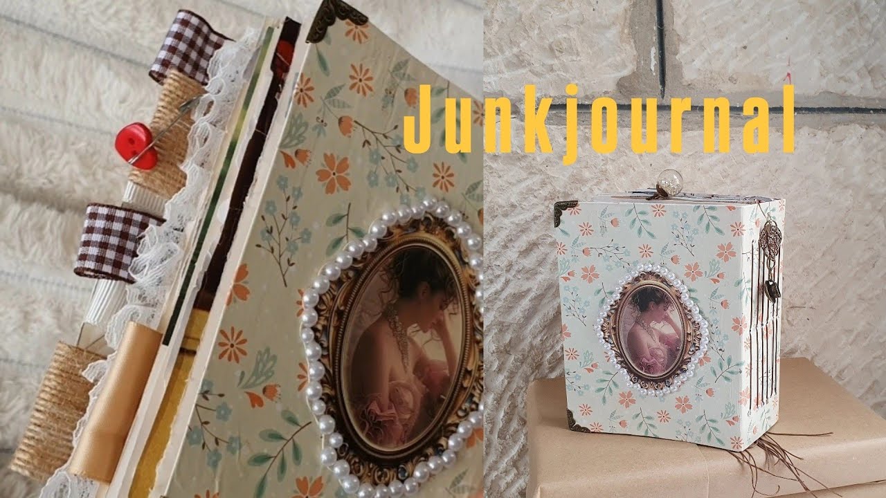 كيف نصنع دفتر junkjournal خطوة بخطوة في البيت ، بدون أدوات 