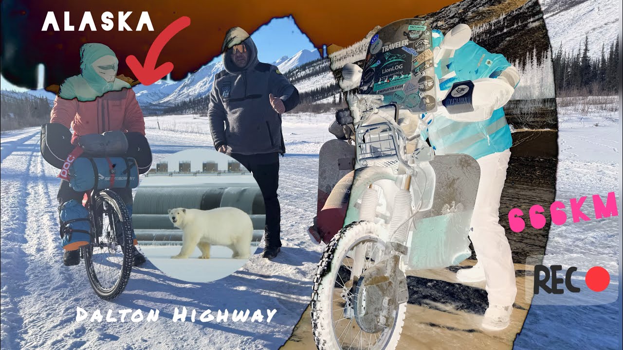 Dalton Highway - Deadhorse 666km Alaska motocyklem w zimie 