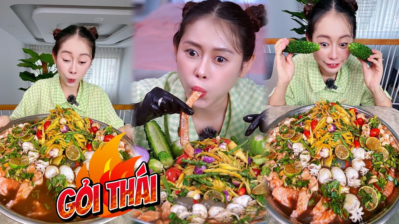 Mâm Gỏi Thái Bự Chảng Mà Phải Ăn 1 Mình 😆
