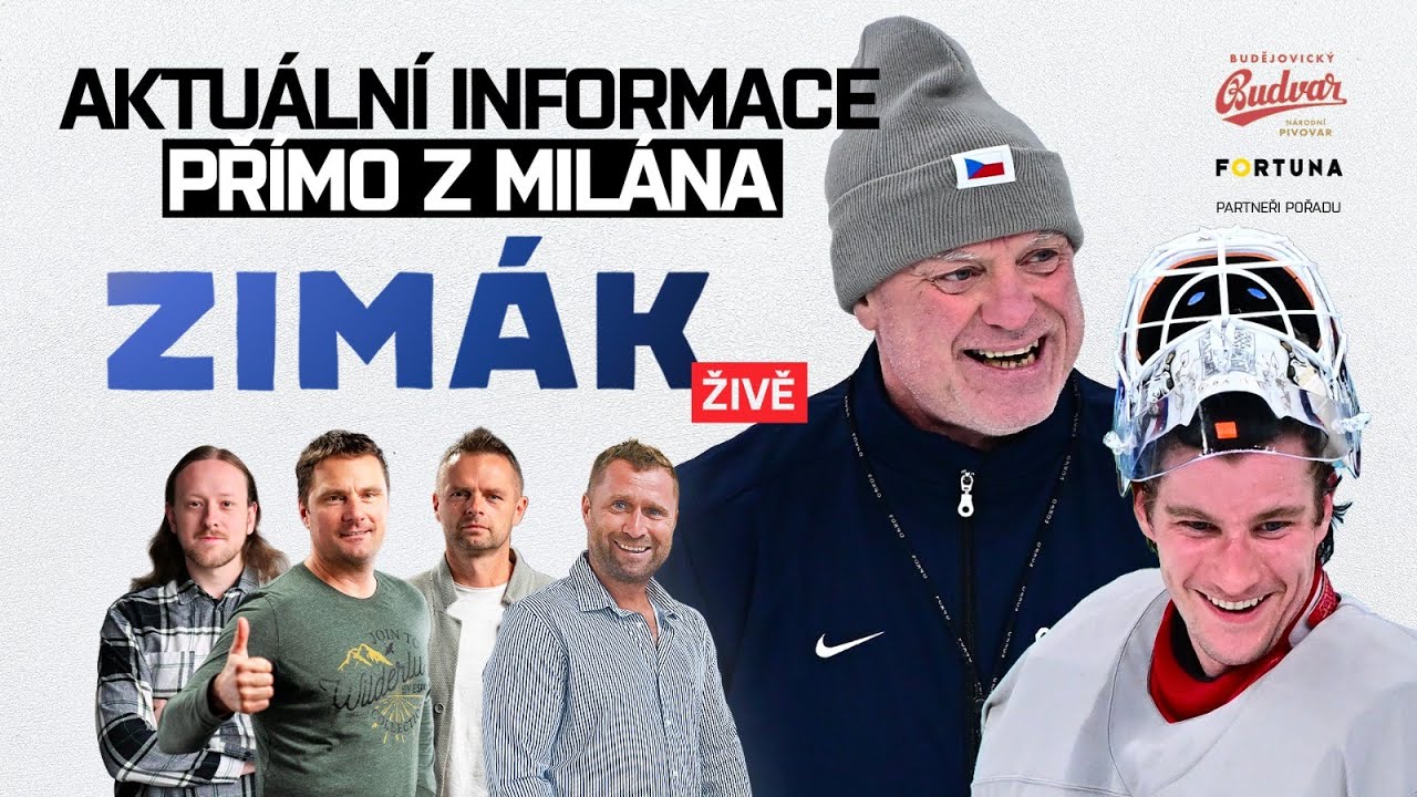 Zimák ŽIVĚ: novinky v českém hokejovém týmu, sestava při neúčasti Zachy a kdo půjde do brány?