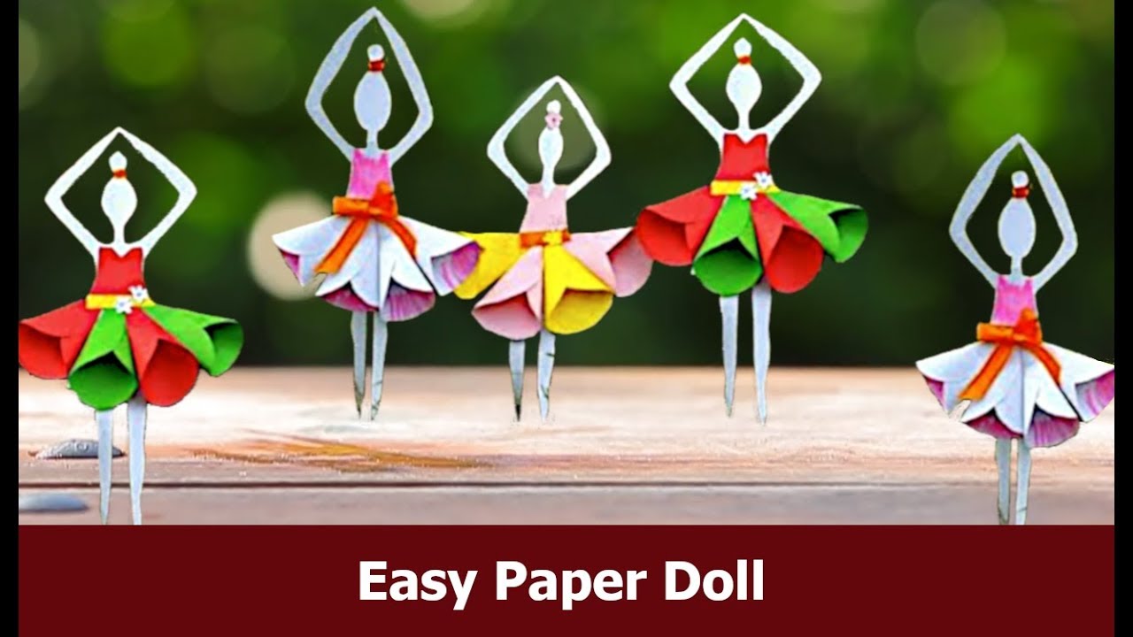 DIY Handmade Paper Dancing Doll Craft Idea  DIY  By Aloha Crafts
