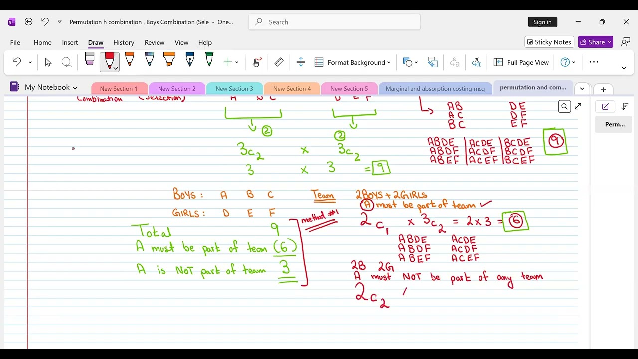Permutation and combination basic part 2.1