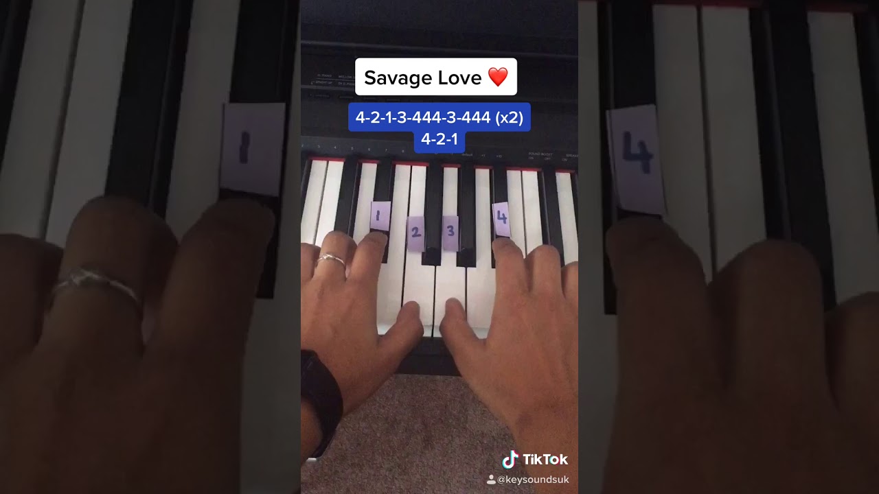 Tik Tok - Savage Love Piano Tutorial