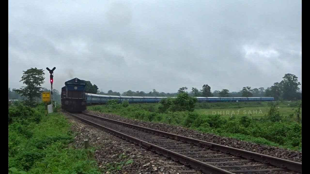 SGUJ WDP 4 BAZZ Livery Hauling 15483/ Sikkim Mahananda Express Skips Gulma & Curves Towards SGUJ