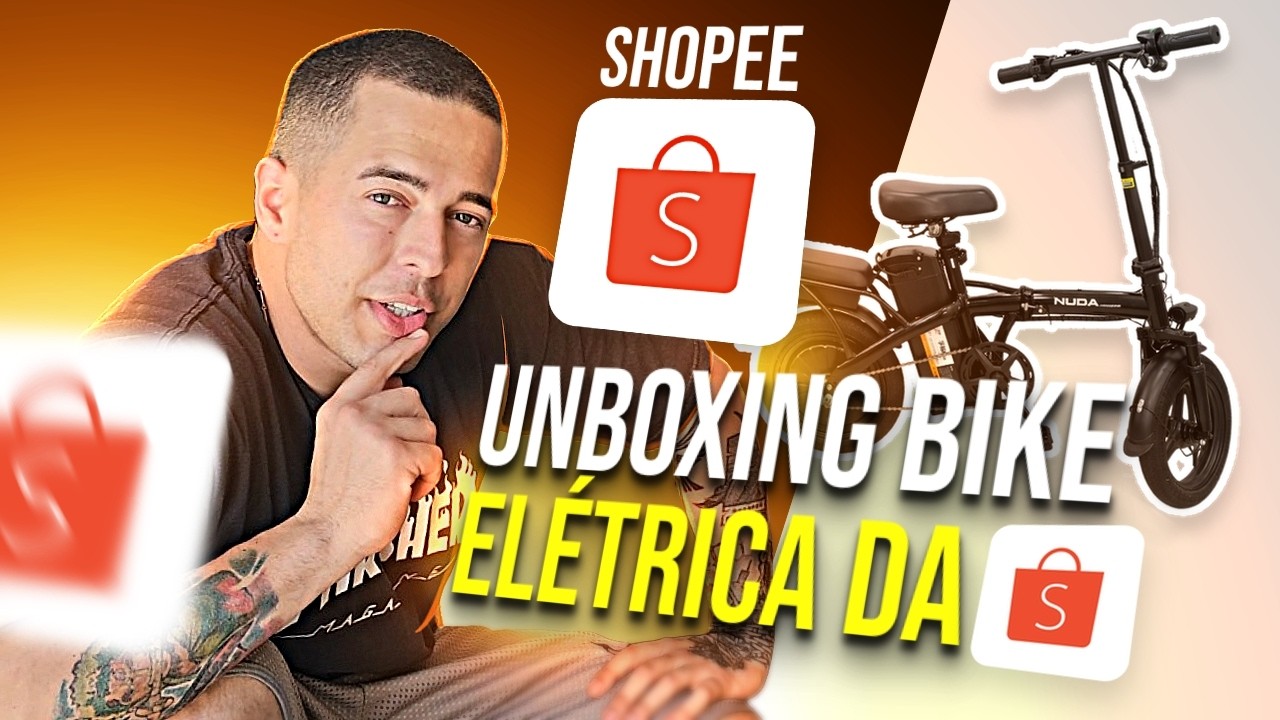 BICICLETA ELETRICA NUDA VALE A PENA? COMPRAMOS UMA NA SHOPEE! UNBOXING + OPINIÃO SOBRE ELA