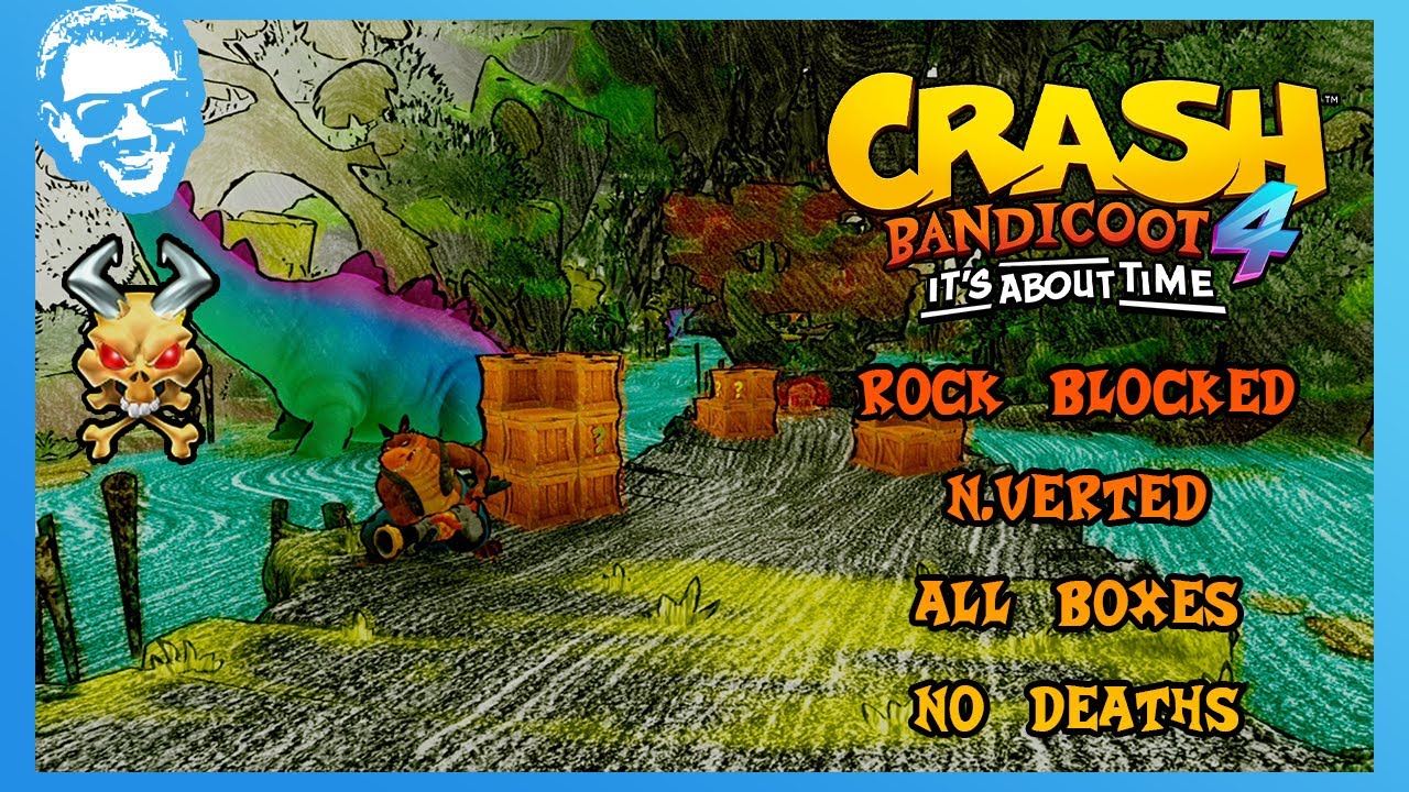 Rock Blocked (N.Verted) - Full Walkthrough - No Deaths - All Gems - Crash Bandicoot 4 [4k]