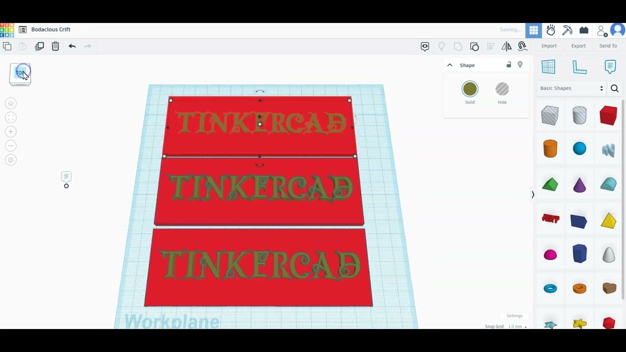 Engrave - Stencil and Engrave Text in Tinkercad