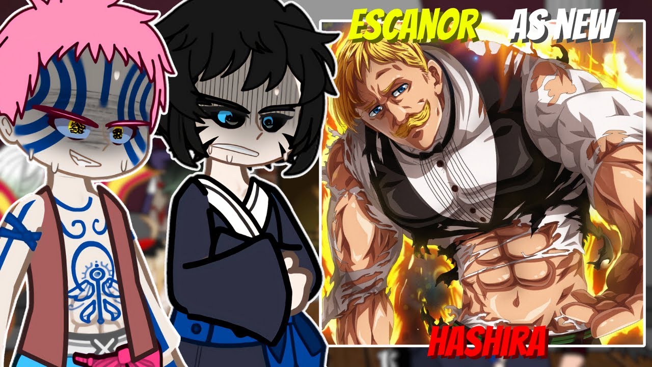 🇧🇷/🇺🇸 Upper Moons + Muzan React to Escanor as New Hashira (Nanatsu no Taizai) - Gacha React