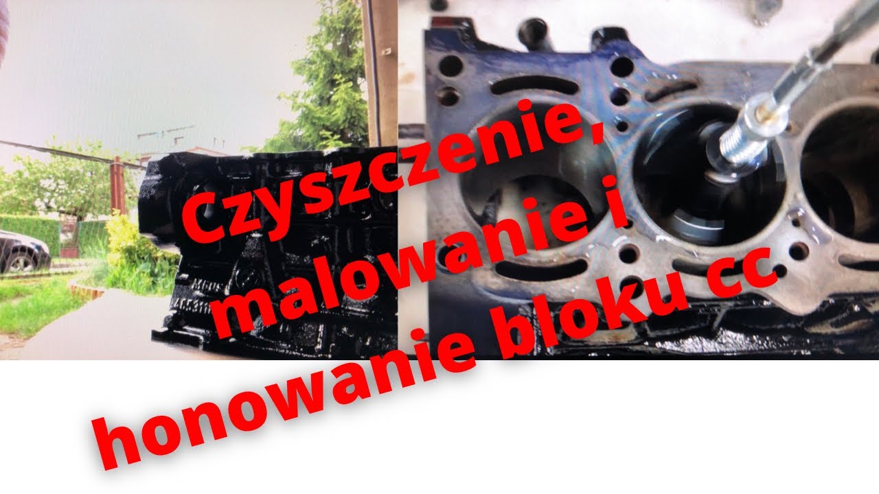 Czyszczenie, malowanie i  honowanie bloku silnika cc