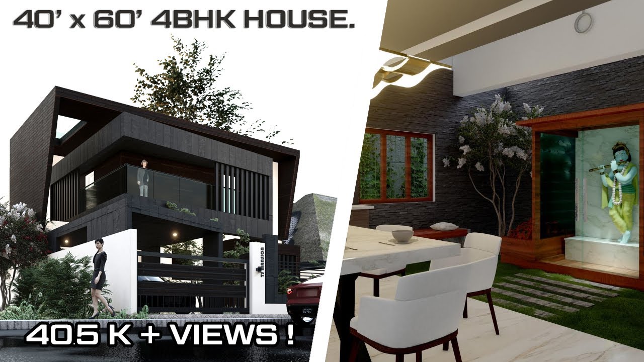 Modern 40X60 Feet | 2400 SFT | 4BHK Villa Design with Interiors