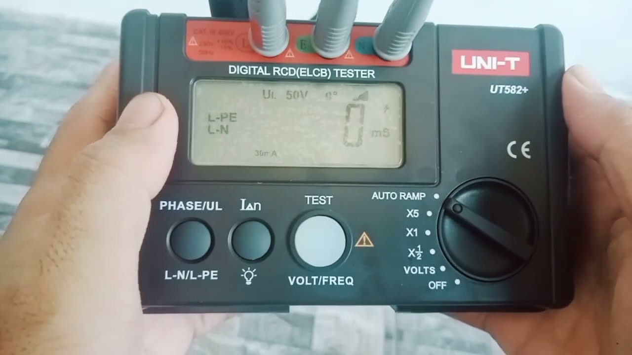 cara guna rcd/elcb tester uni t ut582