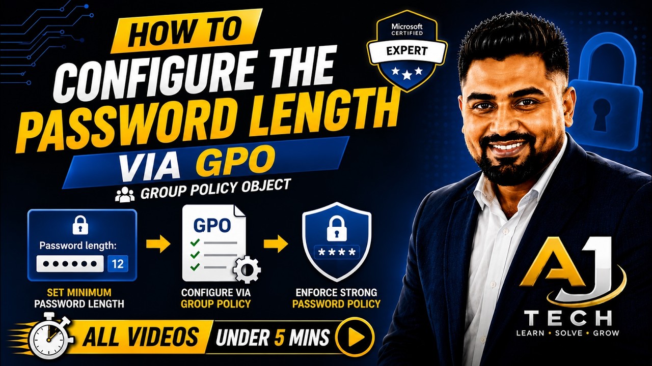 How to Configure Password Length via GPO | Active Directory Tutorial