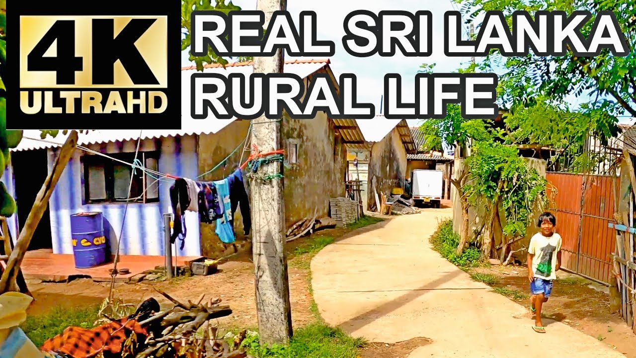 Rural life in Sri Lanka - 4K Walking tour DONDRA - Rural Village life HDR 60FPS - No Talk