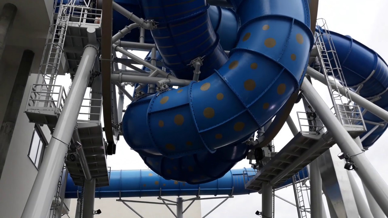 Aquapark Reda. Aquaspinner z zewnątrz.Jedyna w Europie zjeżdżalnia obrotowa.Cdn 💪👋
