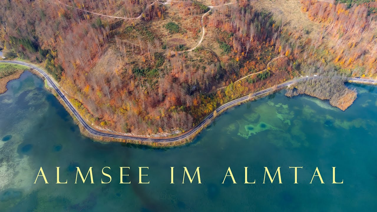 Almsee im Almtal, dji mini 2 drone video 4k