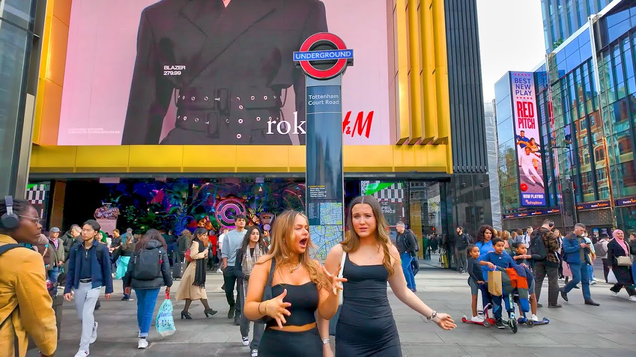 Central London Spring Walk 2024 · 4K HDR West End Virtual Walking Tour · London City Walk 2024