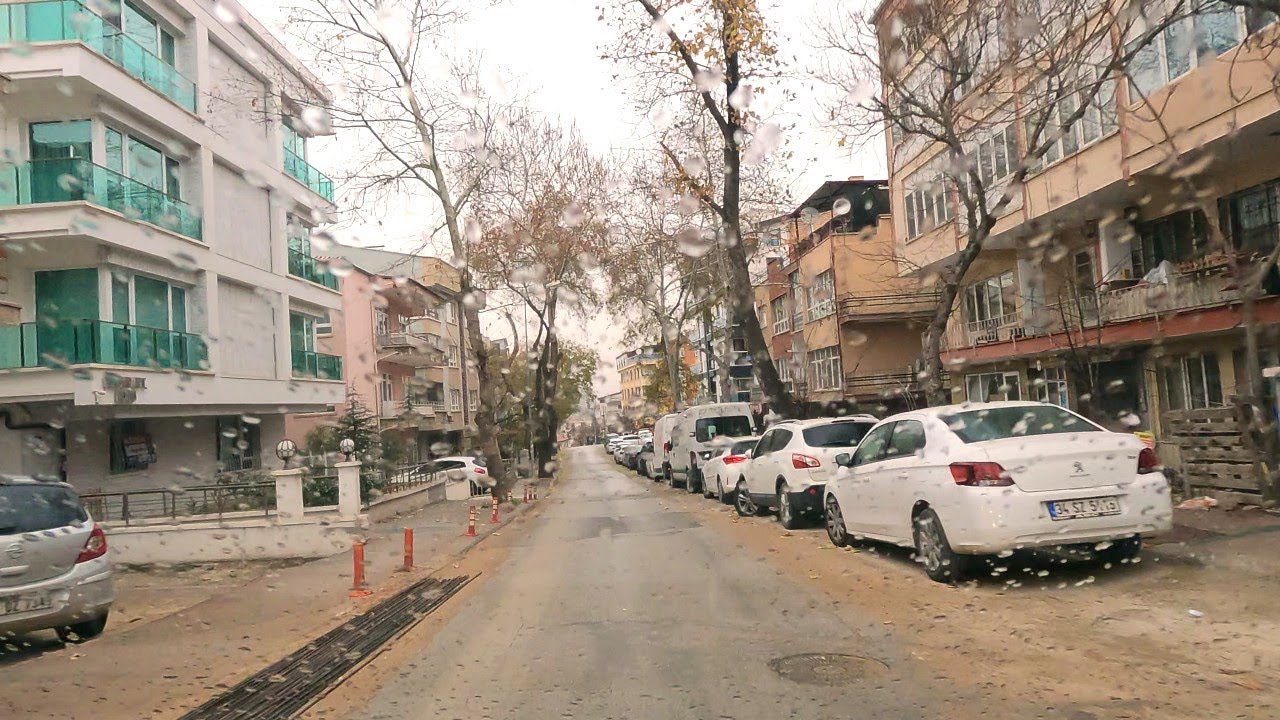 Ankara [4k60fps], Vedat Dalokay Cd  ve Uğur Mumcu Sk'da  Sürüş -Cankaya Streets/Alleys Driving Tour