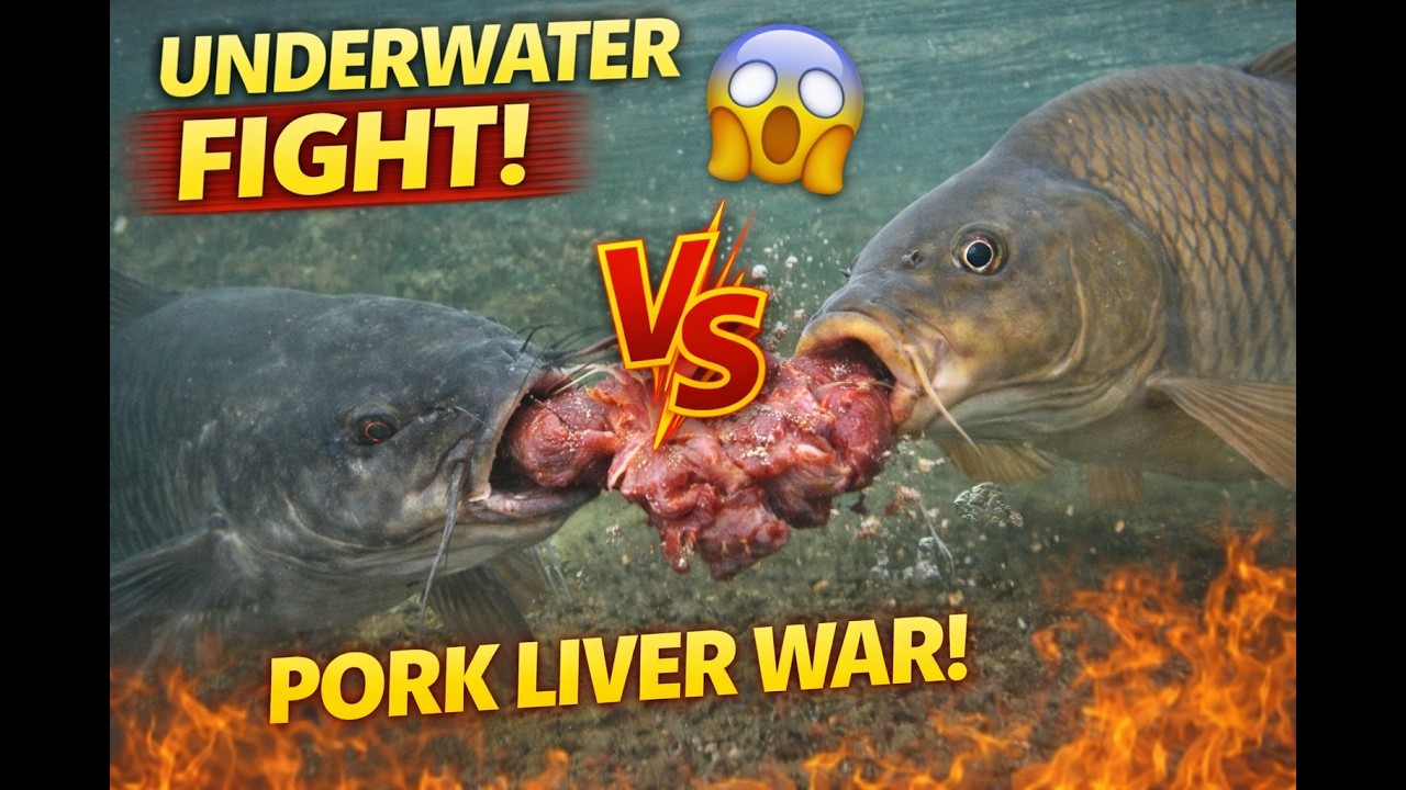 FIERCE battle for PORK LIVER! - CARP CATFISH TENCH and others in HD!