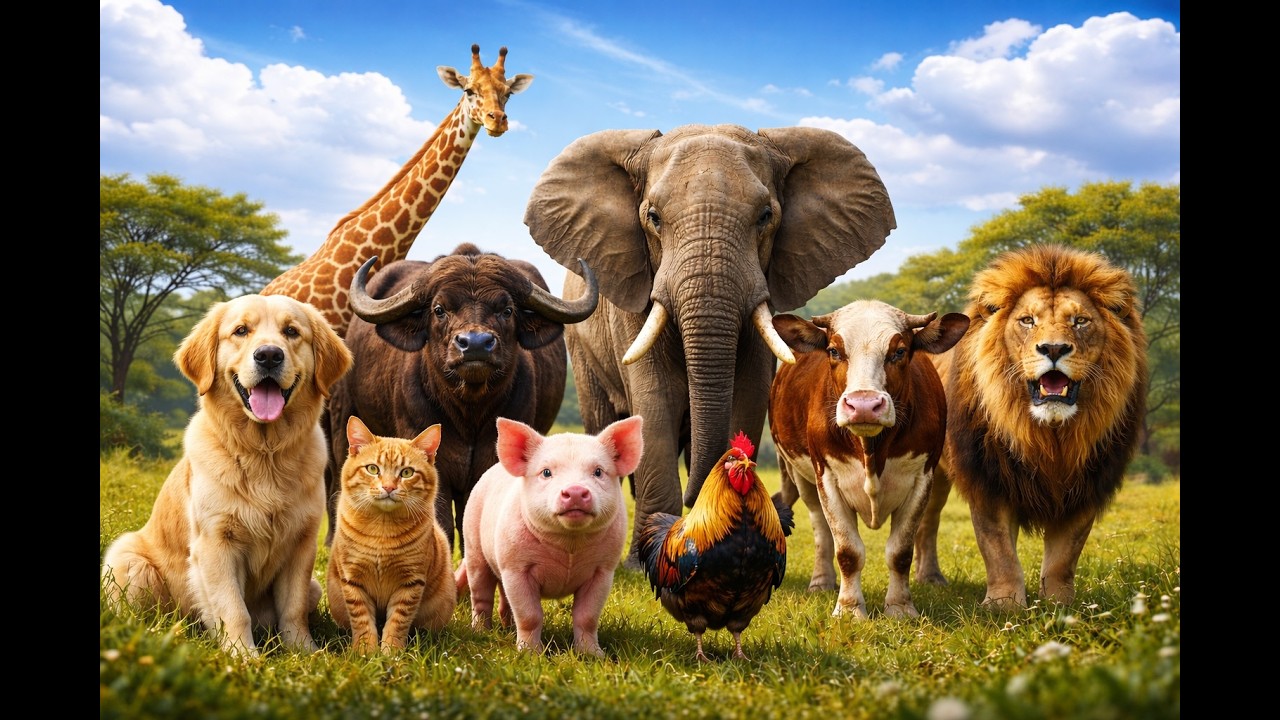 Cute Animal World 🌍 | Colorful 3D Animal Animation | ZiSu Fun World Turtle, Dog, Cat, Pig, Chicken..