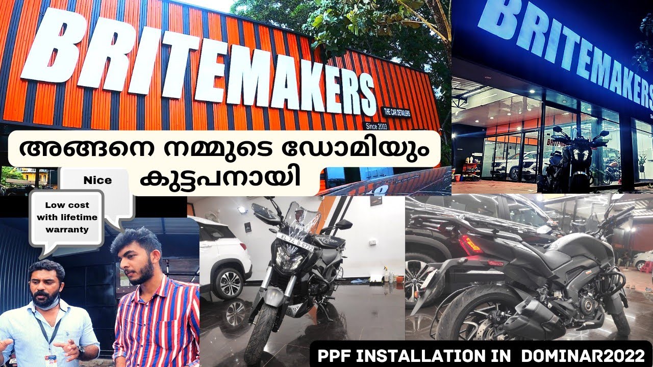 Dominar 2022 Paint Protective Film Installing| All Steps |Britemakers Trivandrum |#ppf #dominar