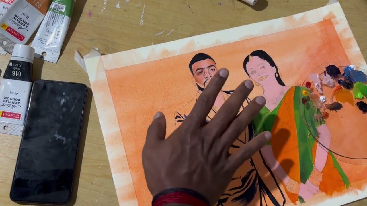 Daily art vlog day 15 || one face halfway done 👍
