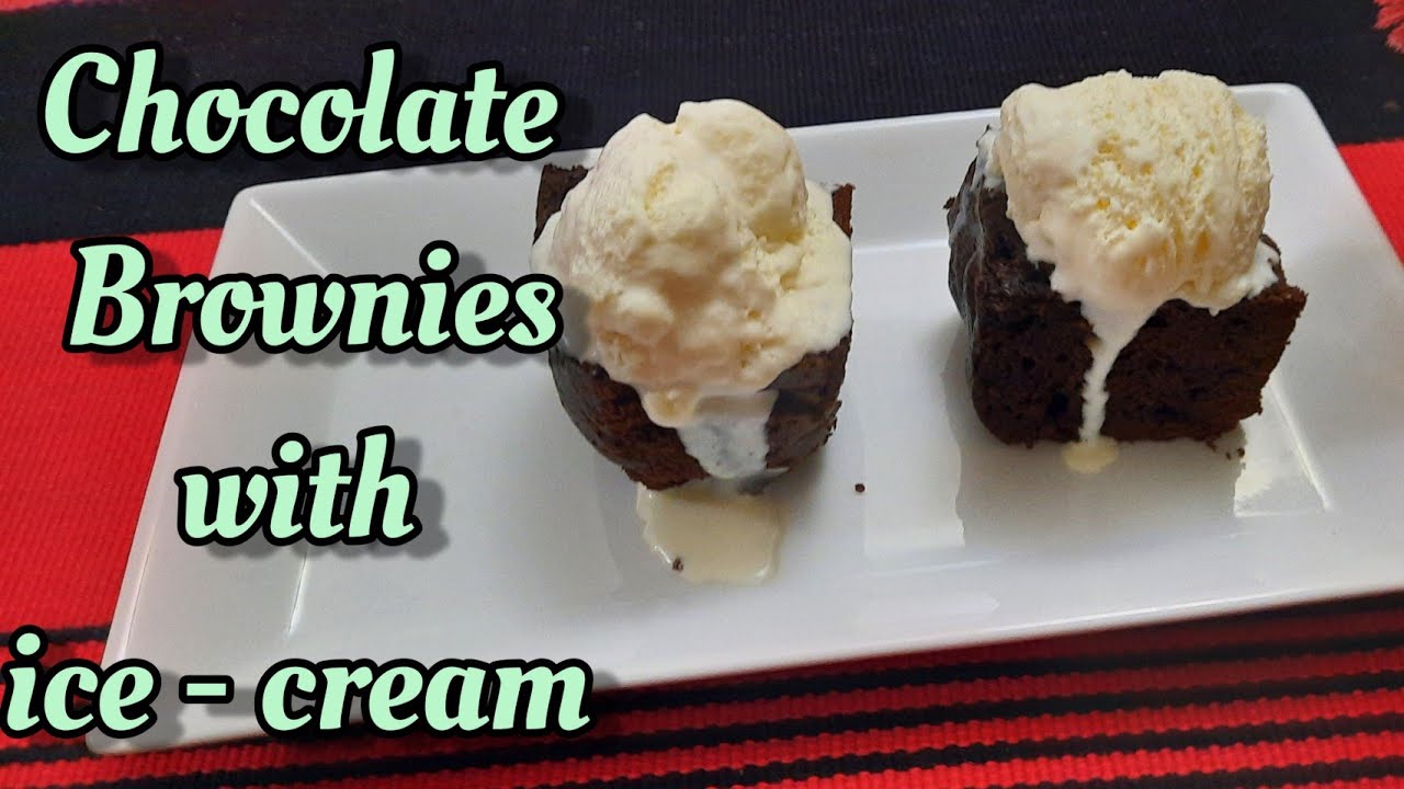 Chocolate Brownies with ice - cream | Easy recipe | Ramadan Special | by Rupa's Kitchen.