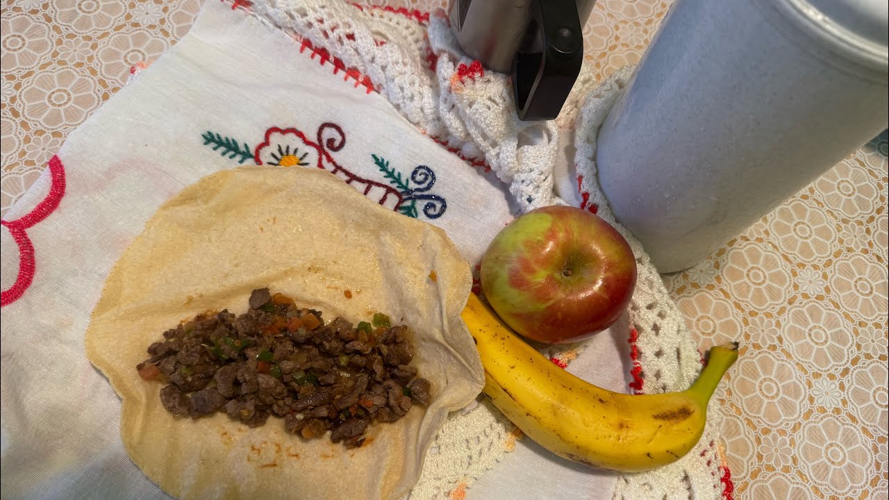 Tacos de bistec para lonche