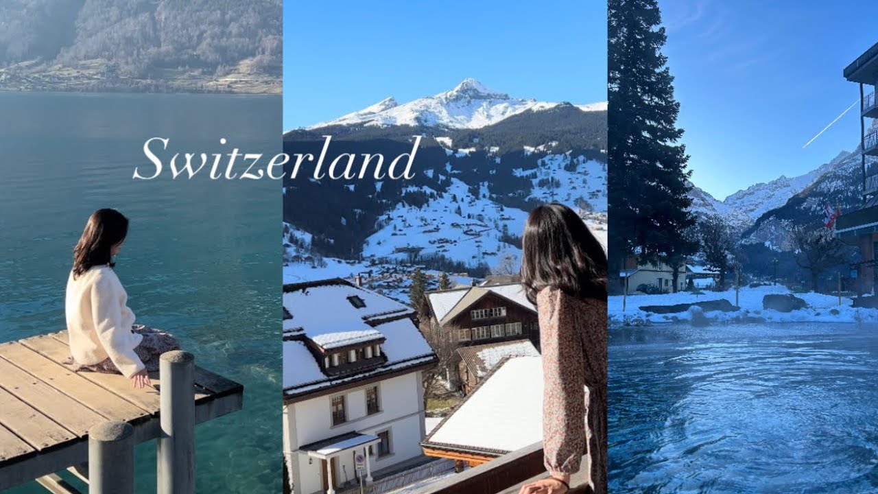 스위스 여행🇨🇭이곳이 천국일 거야..🤍☃️(그린델발트 인생숙소. 알프스 융프라우. 온천. 인터라켄. 사랑의 불시착 촬영지. 체르마트 마테호른)