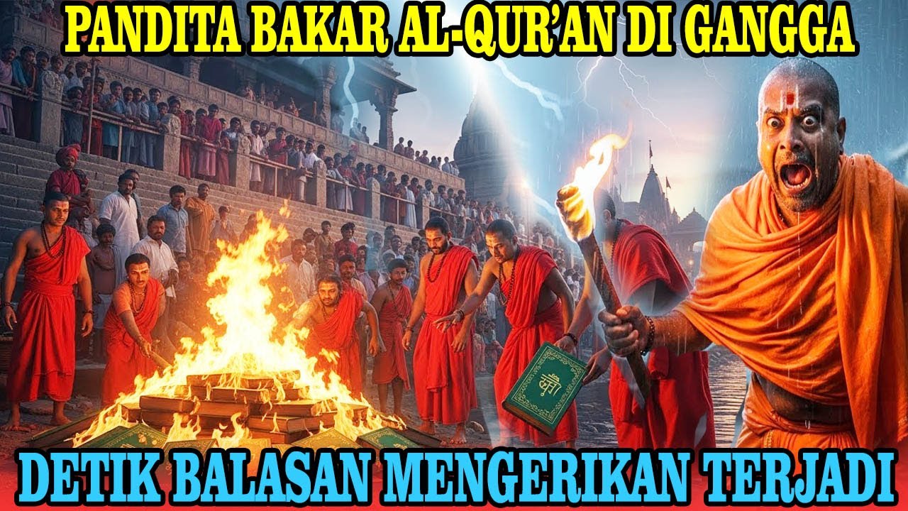 MURKA LANGIT❗Ribuan Mushaf Dibakar di Gangga—Detik-Detik Penista Al-Qur’an Mengalami Akhir Tragis!