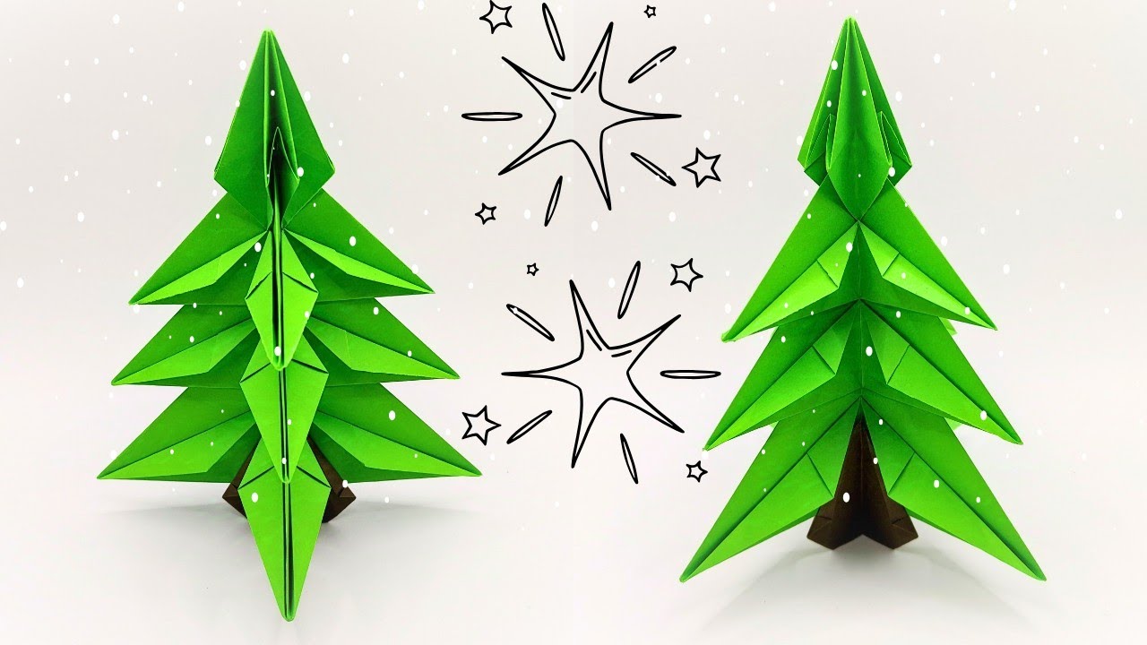 Origami Christmas Tree tutorial | How to make a Christmas decoration