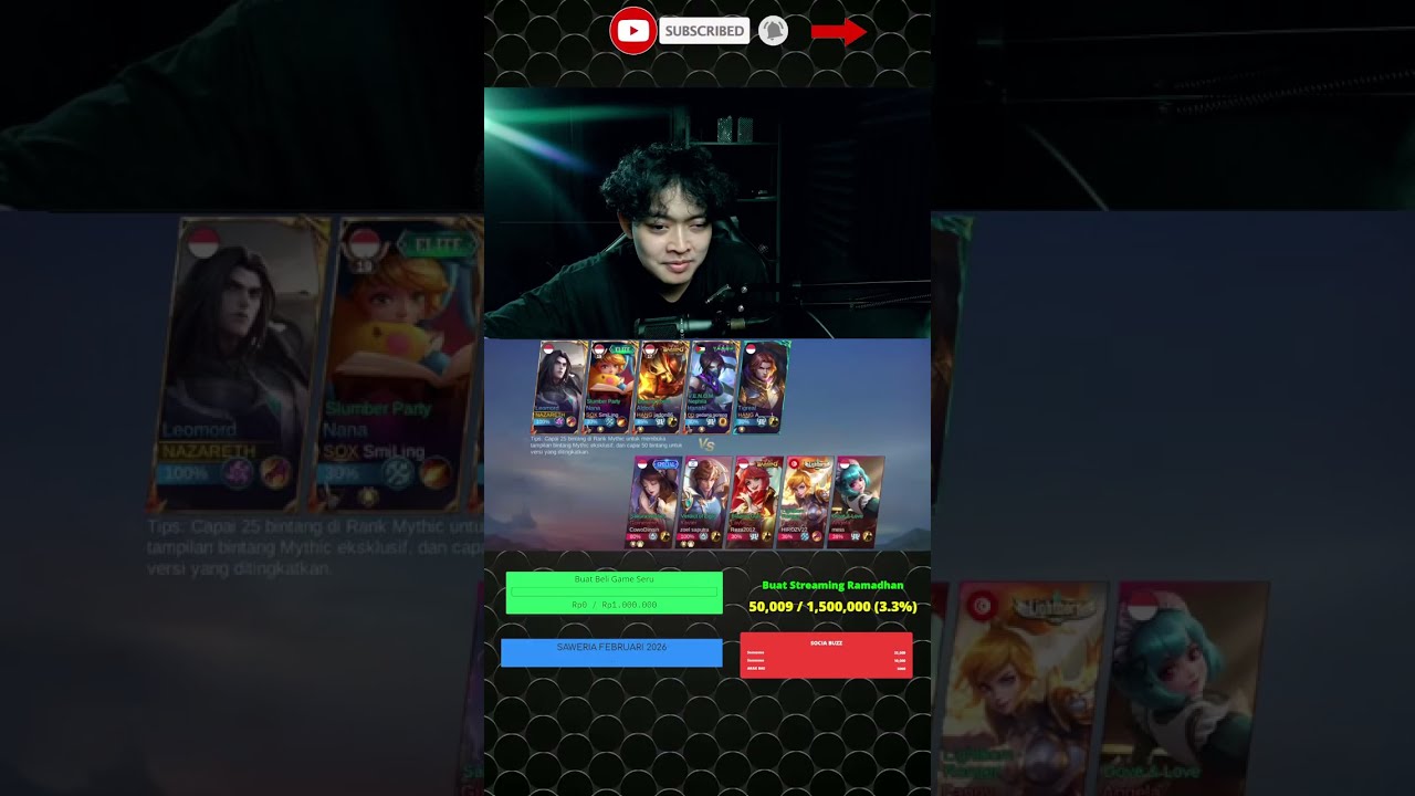 day 5.2 push rank go to mythic mabar bareng viewers| #mobilelegends #livestream #shortslive #gaming