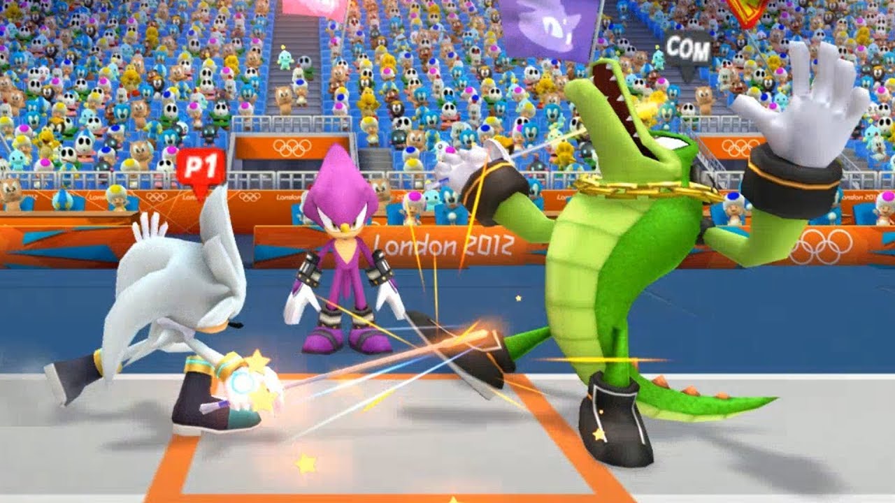 Mario & Sonic At The London 2012 Olympic Games Fencing #38 With Silver & Metal Sonic