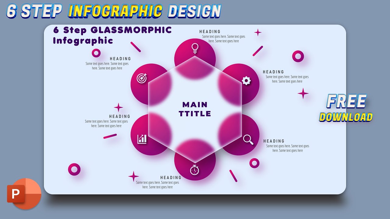54.PowerPoint Tutorial Glassmorphism Infographic | #glassmorphism
