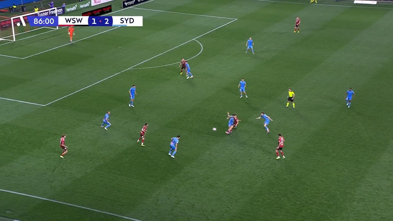 RED CARD FOR MAX BURGESS!! #SydneyDerby