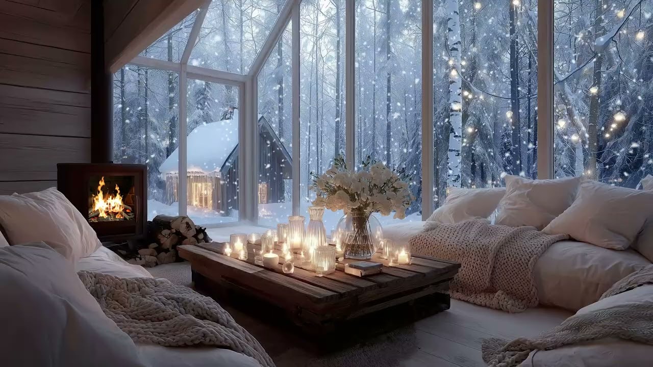 Relaxing Piano & Fireplace Ambience | Gentle Piano Music & Crackling Fire for Study & Calm Focus