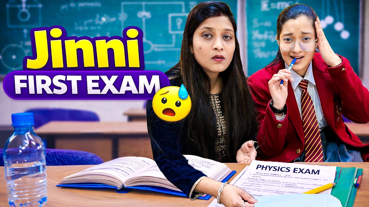 JINNI KA FIRST FINAL EXAM 📚🔥| Paper Kaisa Gaya? 🤯| Mummy Ka Reaction 😬| Cute Sisters