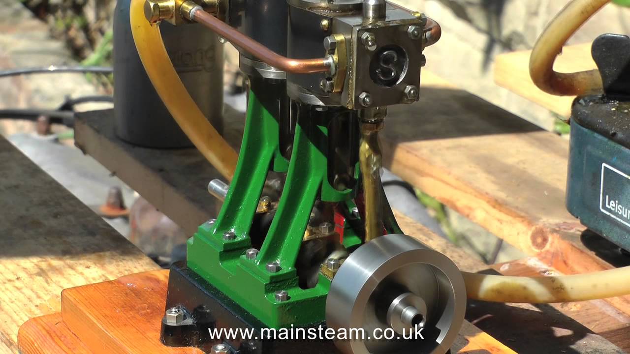 STUART TURNER DOUBLE 10V STEAM ENGINE IN STEAM