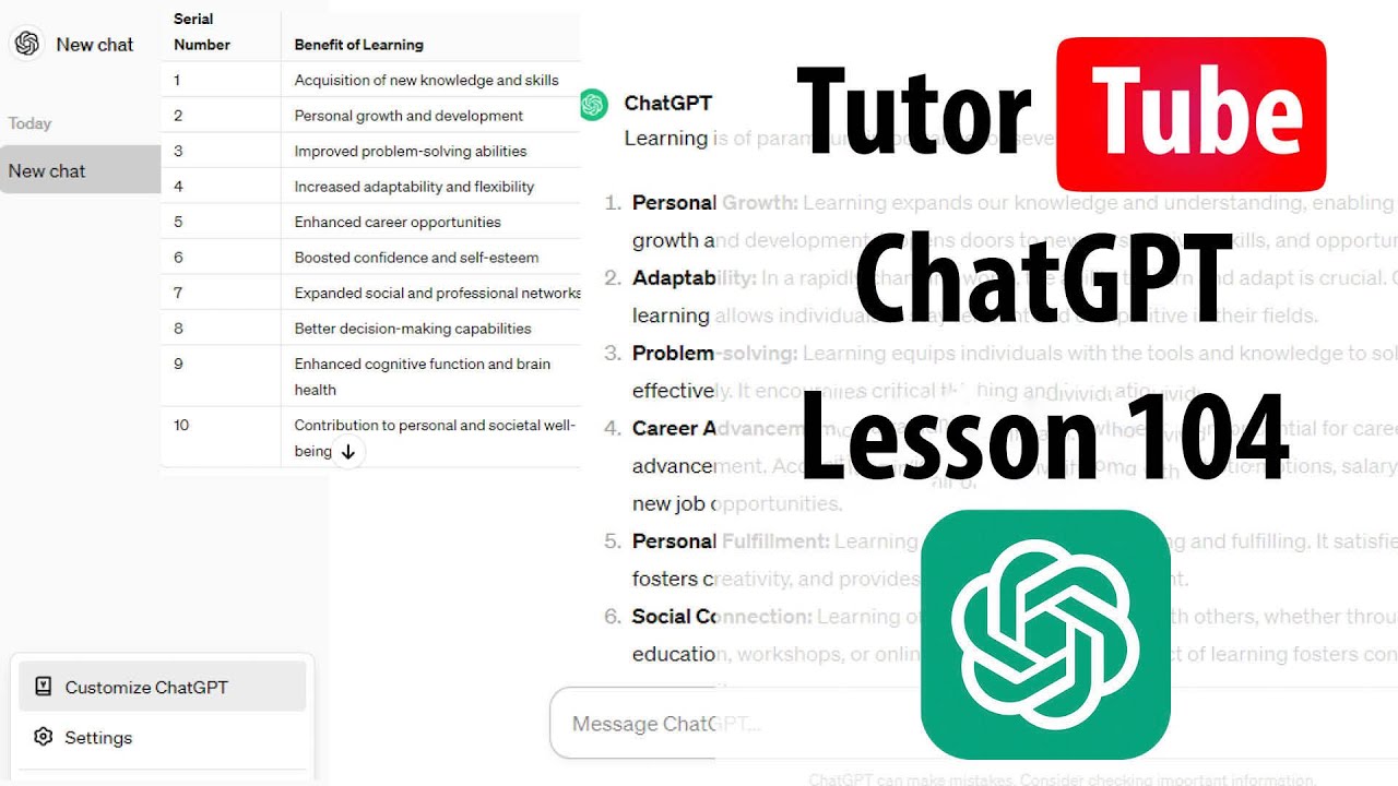 ChatGPT - Lesson 104 - Presentation and Slides GPT