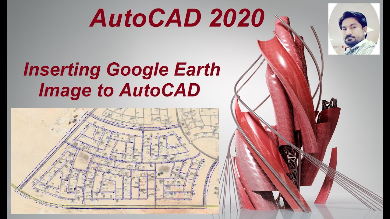 Inserting Google Earth Image to AutoCAD | How to convert google map to cad drawing | Insert map