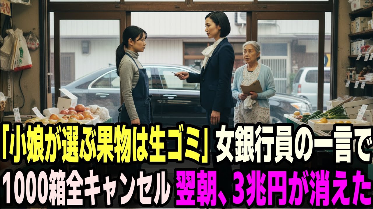 「子供が選ぶ果物は生ゴミ」姉妹の青果店を笑った女金融エリート―常連の老人が一言、銀行から3兆円が消えた