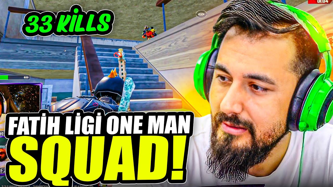 FATİH LİGİ ONE MAN SQUAD 33 KİLLS | PUBG MOBILE