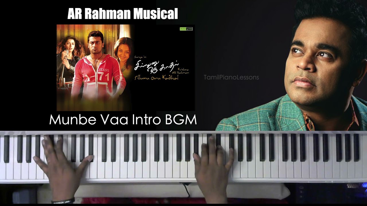 Munbe Vaa En Anbe Vaa Intro BGM Piano Tutorial with Fingerings