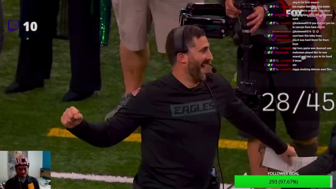 COMMANDERS FAN REACTING TO EAGLES VS CHEIFS SUPER BOWL HIGHLIGHTS