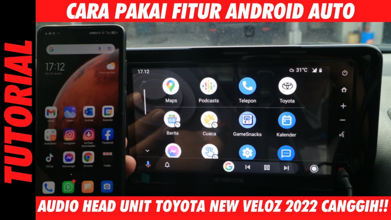 Tutorial Cara Pakai Fitur Android Auto Toyota New Veloz - Bikin Headunit Mobil Kamu jadi Hp Android