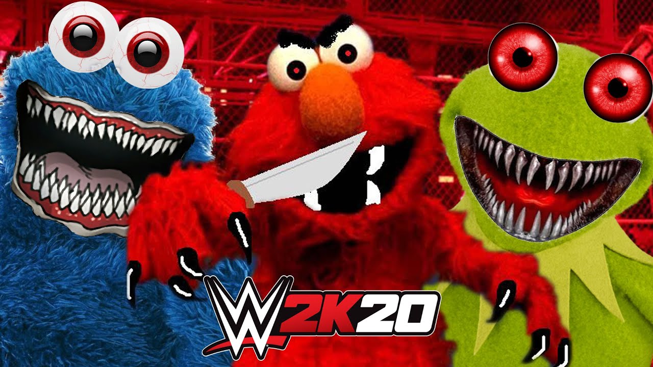 ELMO.EXE vs COOKIE MONSTER.EXE vs KERMIT.EXE | WWE 2K20