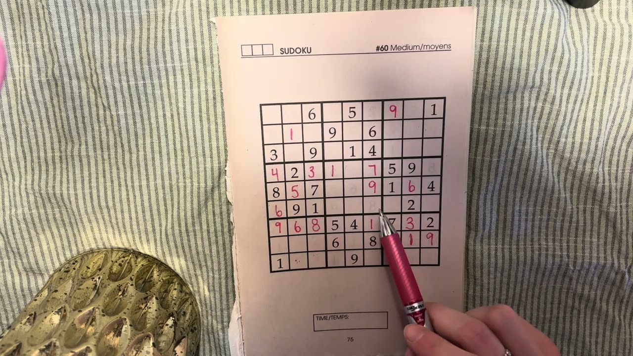 Trying ASMR sudoku with me! 