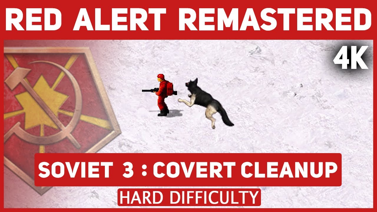 C&C Red Alert Remastered 4K - Советская миссия 3: Секретная зачистка - Сложный уровень сложности